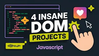 4 DOM Projects in JavaScript instagram Like feature Hover Sound Custom Cursor More