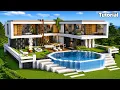 Minecraft How to Build a Modern House Tutorial Easy to Follow - Interior in Description