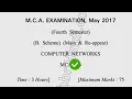 2017 Dcrust MCA 4th Sem Computer Networks Question Paper