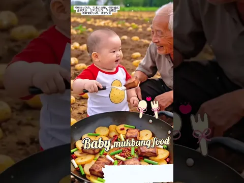 Baby mukbang food so cute #shorts  #shortvideo  #viral