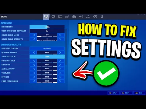 How To Fix Fortnite Settings NOT Saving