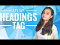 HTML Headings Tag HTML Tutorial Code With Neha