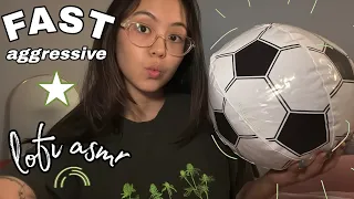 Fast Aggressive LoFi ASMR for Sleep & Tingles | Tapping, Rambles, Mouth Sounds