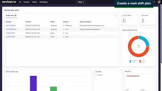 Create a work shift plan in Workforce Optimization for Field Service