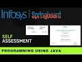 Infosys Springboard Java Self Assessment Answers Programming Using Java