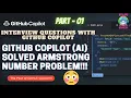 GitHub Copilot AI solved Armstrong number problem