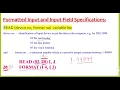 Formatted Input and output statements