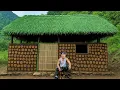 Download Lagu CEO left the city alone to build a house in the forest with wood and clay - the perfect combination