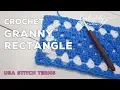 Easy Crochet Granny Rectangle Motif or Blanket How to Tutorial Step by Step