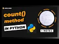 how to work count method in python count function count