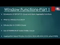 Window Functions-Part 1 Basics of Windowing OVER Clause Partition By Clause