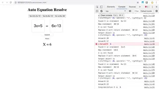 Simple Equation Resolver with Javascript