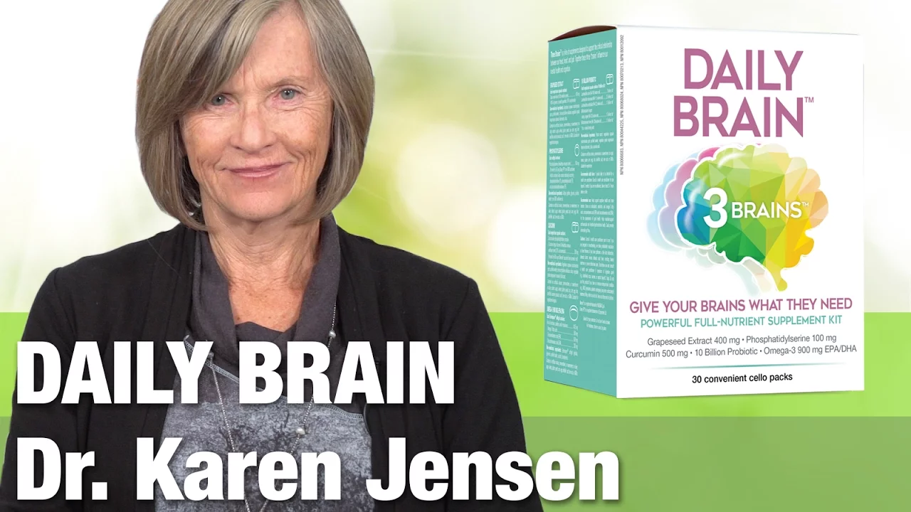 3 Brains Daily Brain with Dr. Karen Jensen - Concentration, Memory & Brain Health Supplements