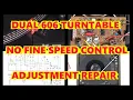 DUAL 606 TURNTABLE CAN NOT ADJUST FINE SPEED VINTAGE STEREO REPAIR