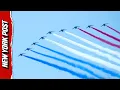 Jets Show Off Trail of Red White And Blue Streaks Above NYC in STUNNING Display For America 250
