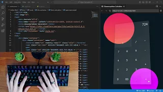 ASMR Programming - Coding Glass Calculator With Animation