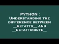 PYTHON Understanding the difference between -