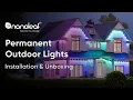 Smart Multicolor Permanent Outdoor Lights Installation Unboxing