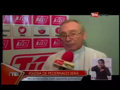 Iglesia de Pedernales será reconstruida con aporte privado