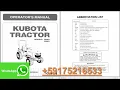 Kubota Agricultural and Industrial Machinery Service Parts Operations Manual