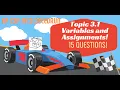 AP CSP Topic 3 1 - Variables and Assignments