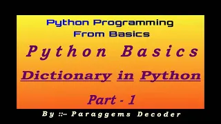 Dictionary in Python part 1 Python Tutorial What is Dictionary Methods in Dictionary