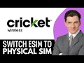 How To Switch From Esim To Physical Sim In Cricket Wireless 2026 Step by Step