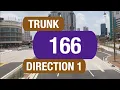 SBS Transit Trunk 166 Direction 1 Bus Service Route Visual