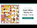 Cash Wise Weekly Ad 26 - 26 Best Deals