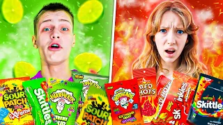 Download EATING Spicy Vs Sour Foods! MP3