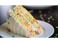 Vanilla Funfetti Cake Birt ay Cake with Sprinkles Recipe - Hot Chocolate Hits