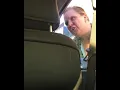 “Calm down!” Woman rages uncomfortably at strangers, while her kids listen to Kidz Bop