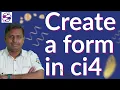 Create a form and insert the record in Codeigniter How to create forms in Codeigniter ci forms