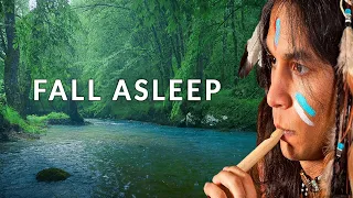 Fall Asleep Naturally with Rain & Native American Flute | Deep Sleep Music for Stress Relief