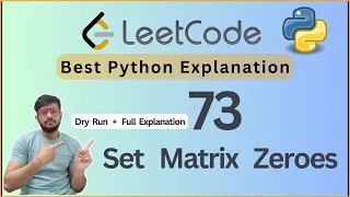 Leetcode 73 Set Matrix Zeroes O 1 Space Solution Explained Leetcode 73 Python Walkthrough