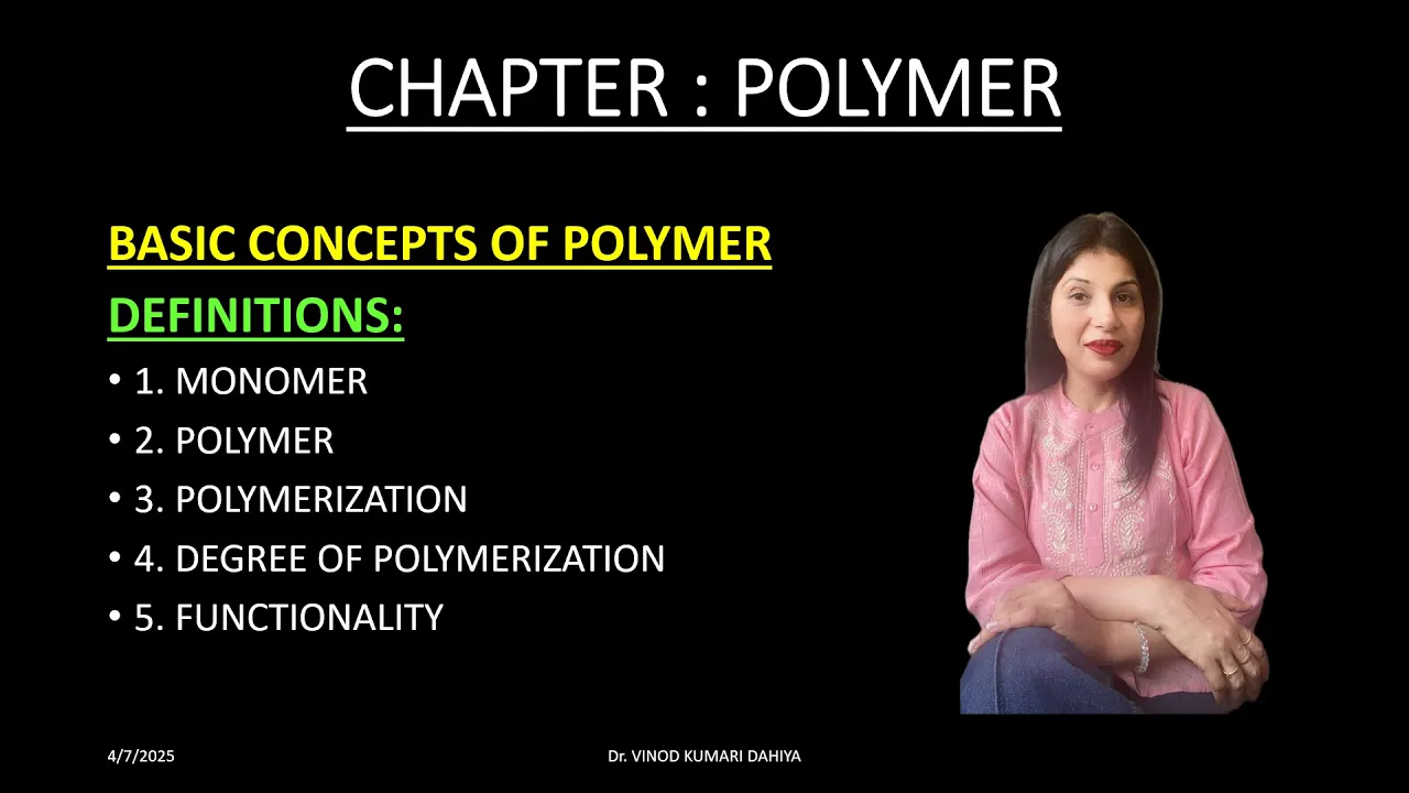 L1- BASIC CONCEPTS OF POLYMER