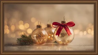 Golden Christmas Glow | Framed TV Art Hack | Ambient Screensaver for TV