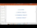 Explaining Statical Stability Dynamical Stability Damage Stability