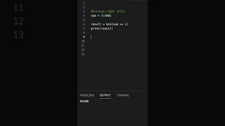 Bitwise RIGHTSHIFT operator in Python