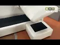 Living Spaces Cozy Linen Sofa Chaise