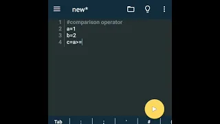 comparison operator in python