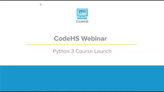 CodeHS Webinar Intro to Computer Science in Python 3