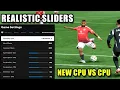 NEW EA FC 25 CPU VS CPU Realistic Sliders Gameplay