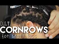 Braiding Short Locs How To Cornrow Dreadlocks First Attempt
