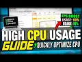 How To Fix 100 CPU For Gaming Performance Boost FPS Fix High CPU Usage In 2021