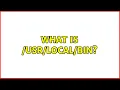 Unix Linux What is bin 7 Solutions