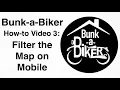 Bunk-a-Biker How-to 3 Filter the Map on Mobile