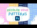 Recolor your patterns Make different colorways in Photoshop Surface design tutorial