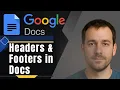 Google Docs How to Use Headers and Footers 2025 Formatting Tutorial