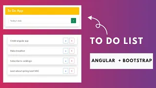 To Do List in Angular Angular tutorial